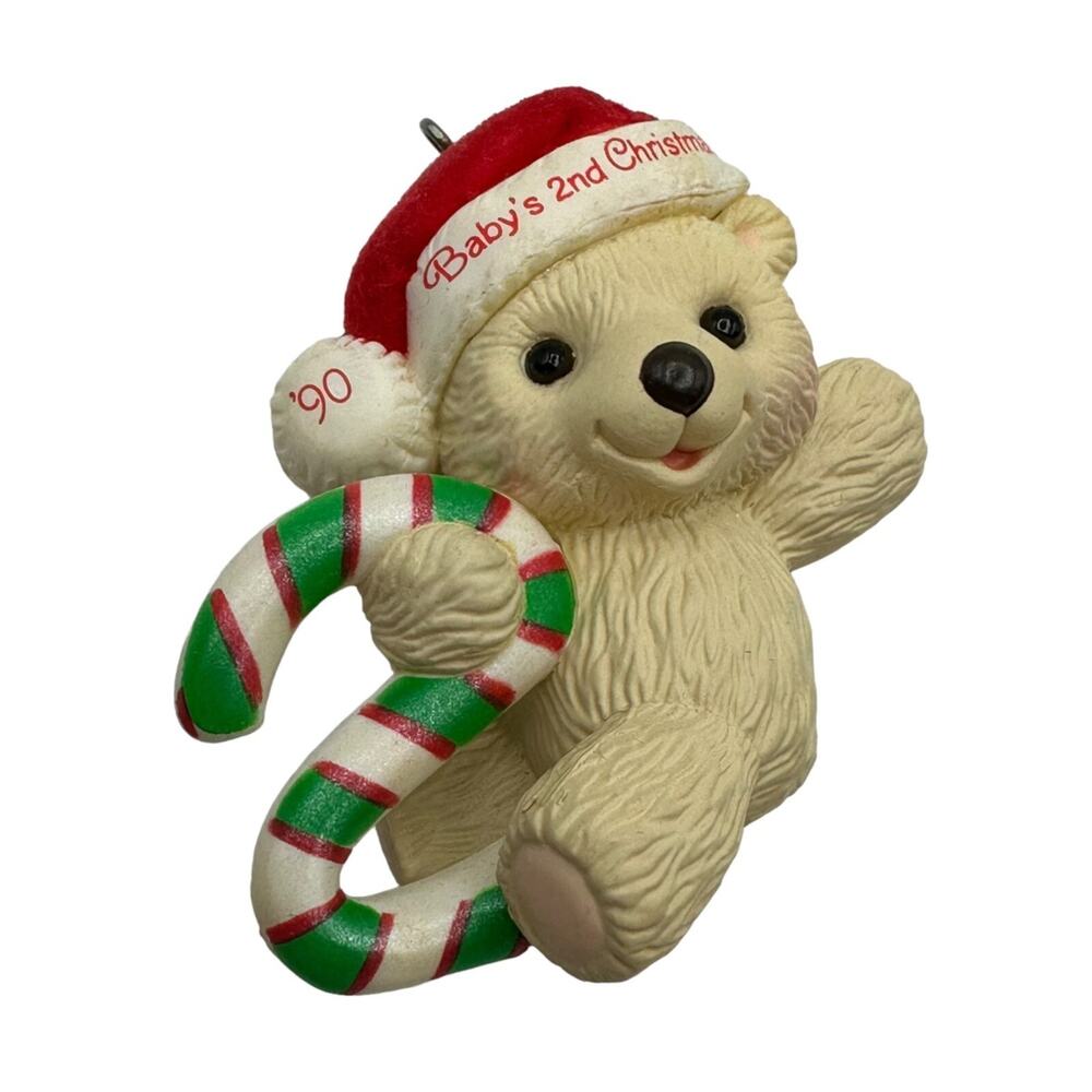Hallmark Ornament Babys 2 Christmas 1992 Teddy Bear Childs Age Collection